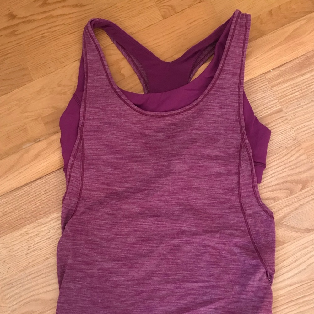 Lululemon Mauve Tank with Built In Bra